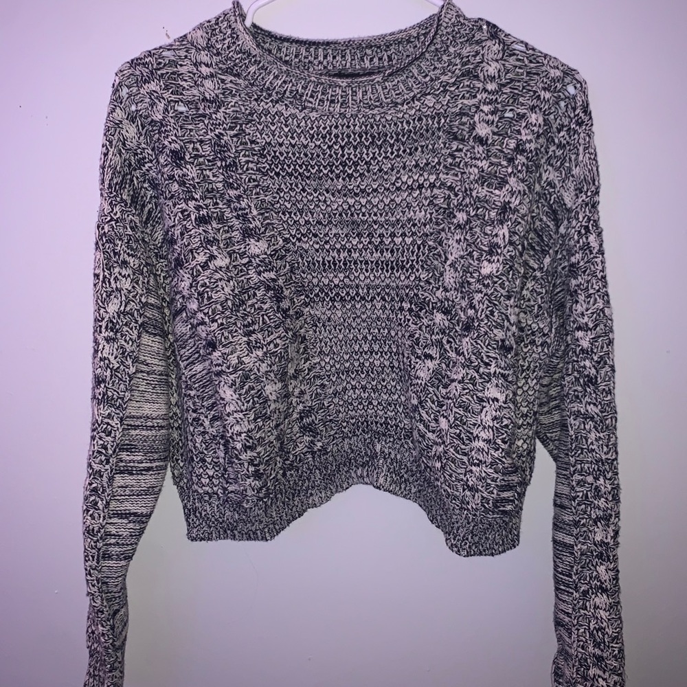 F21 Navy Blue Cropped Sweater